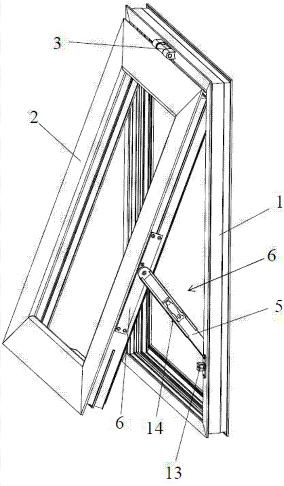 一种上悬带隐藏式闭窗器的防火窗的制作方法