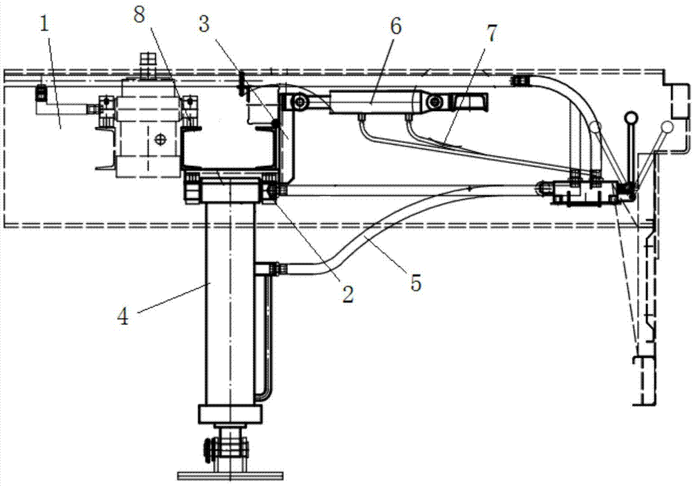 自卸半挂移位油缸自动化提升装置的制作方法