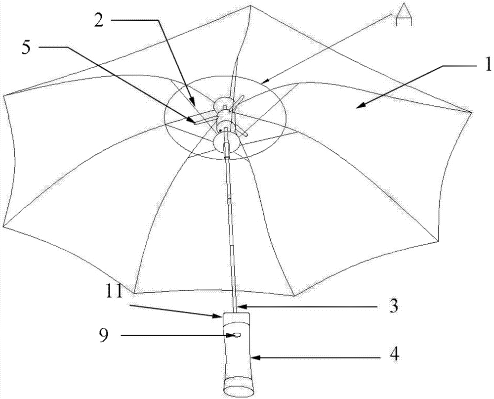 一种带自动吹风装置的伞的制作方法