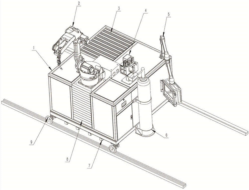 一种带有焊接机器人的移动式焊接工作站的制作方法