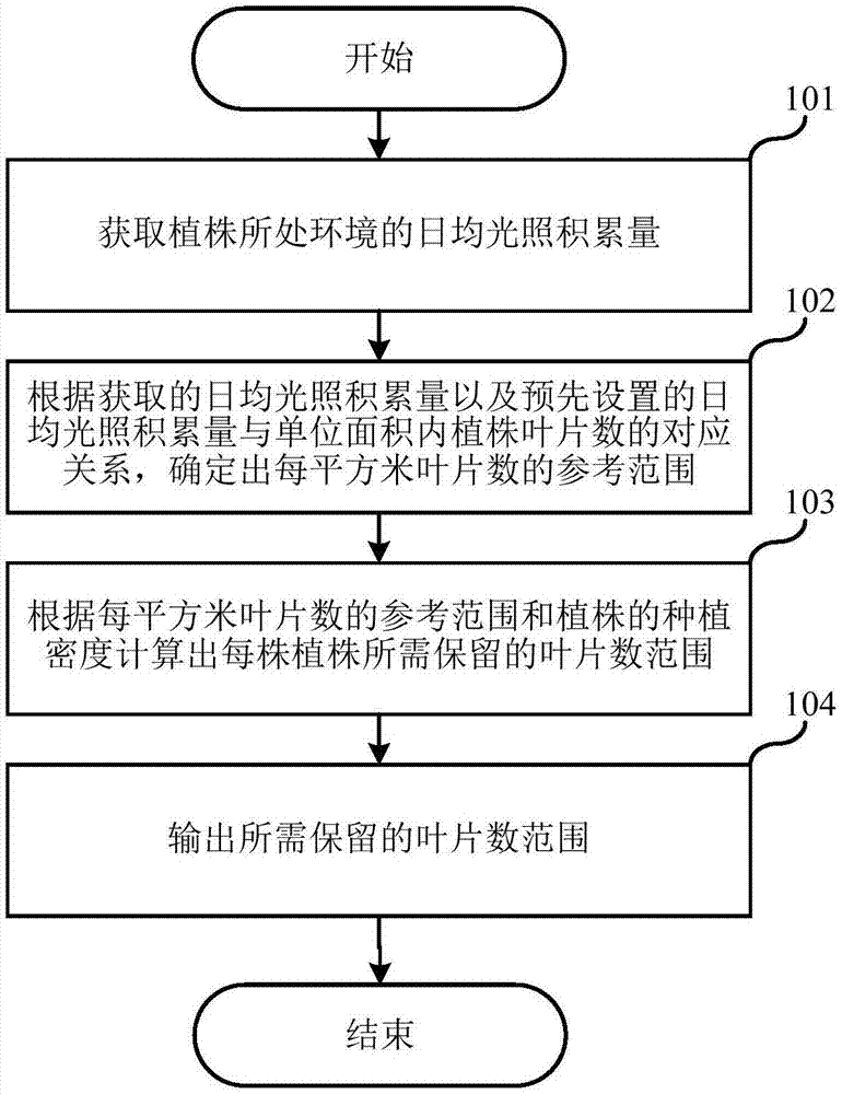 一种确定植株保留叶片数的方法及终端设备与流程