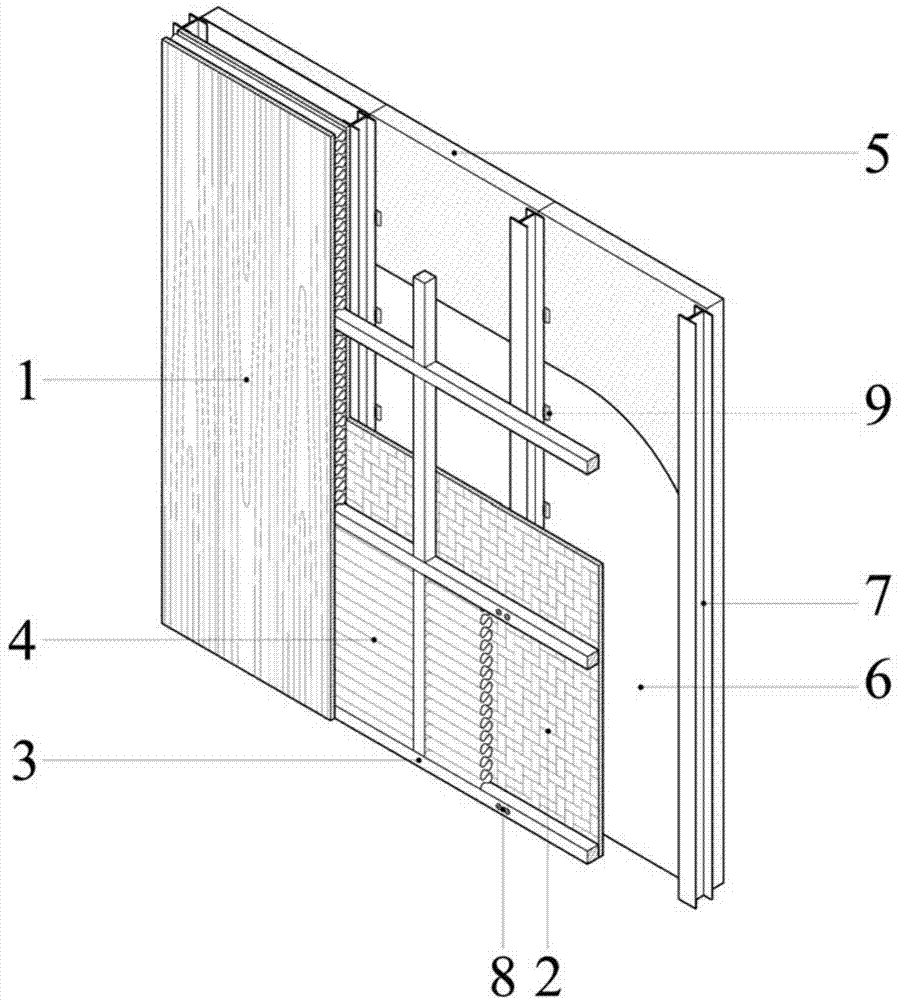 一种热湿气候适宜性的装配式竹木-多孔材料组合外墙的制作方法