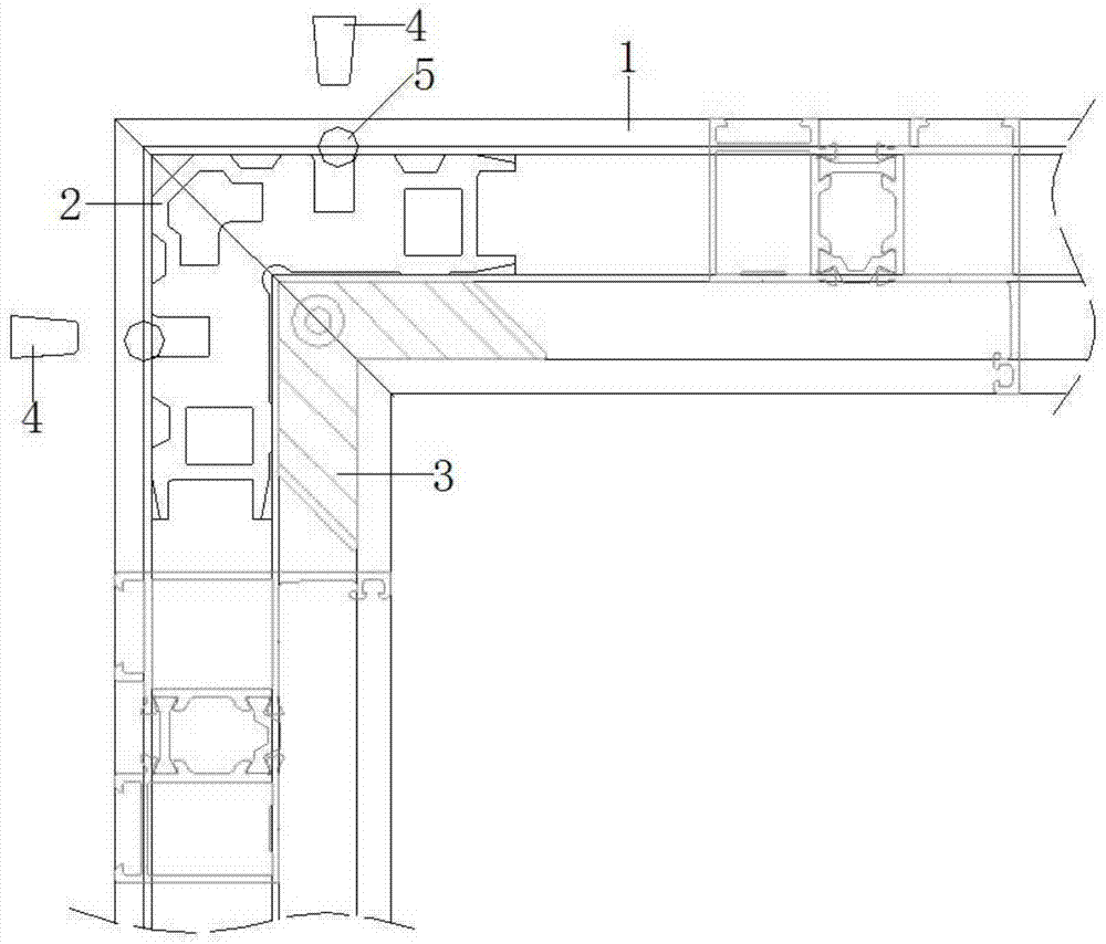 铝合金门窗的组角连接结构的制作方法