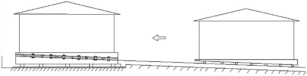 一种用于建筑物坡向移位与水平移位的转换装置及转换方法与流程