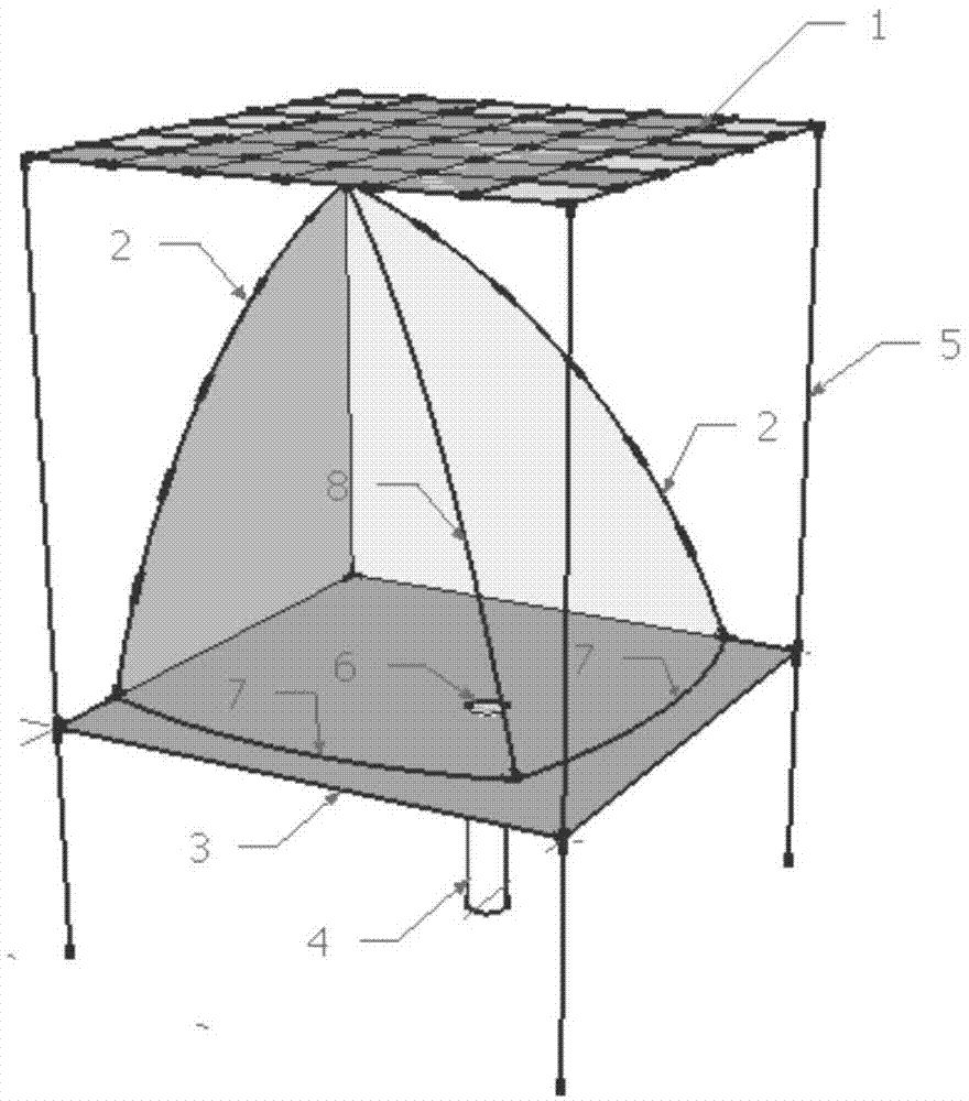 一种充气膜结构角部形变观测试验装置的制作方法