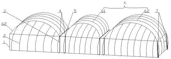 一种可抗风的连栋温室大棚的制作方法