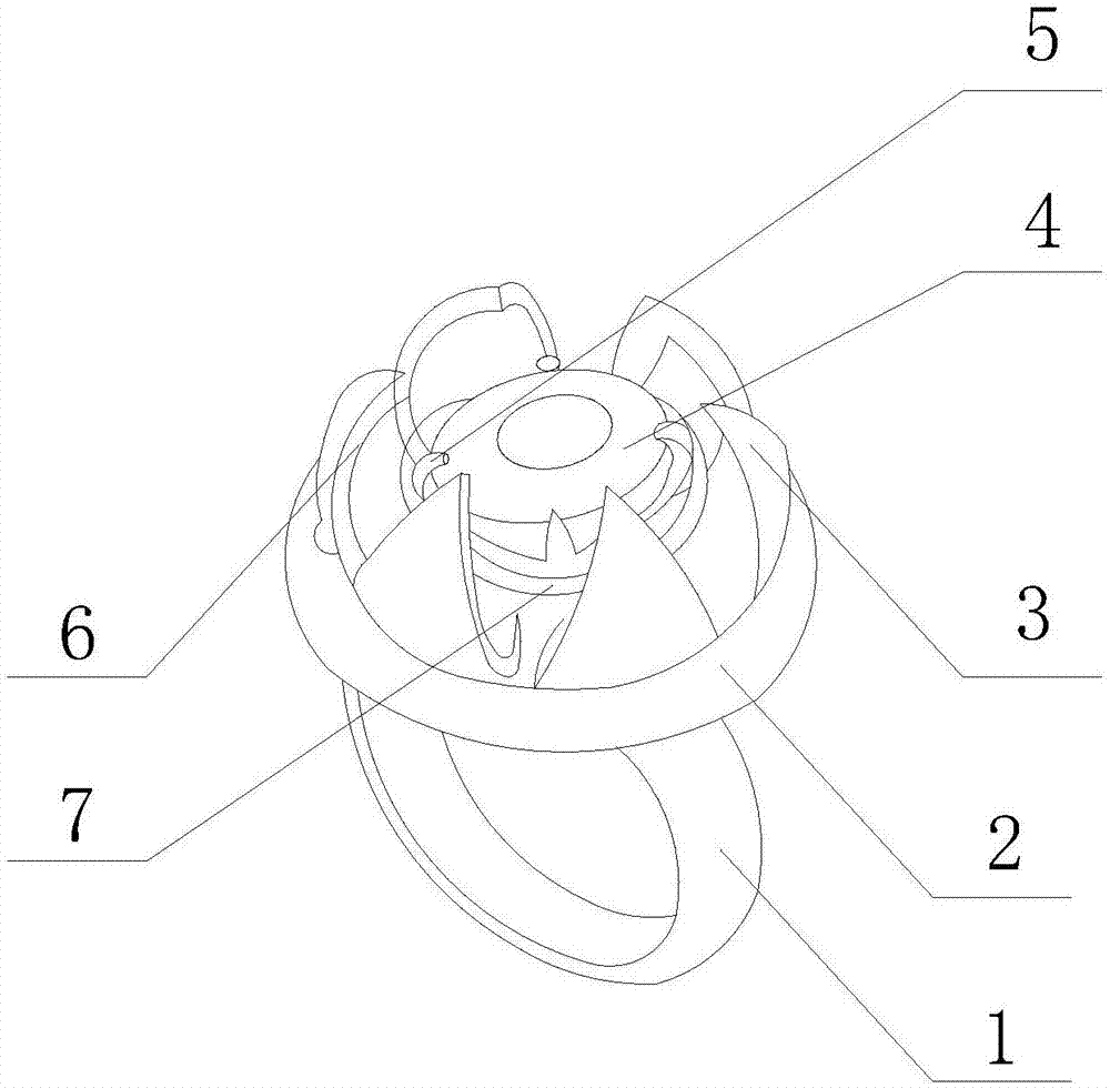 一种旋转开花的戒指的制作方法