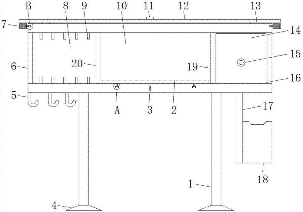 一种中学生多容量储存课桌的制作方法