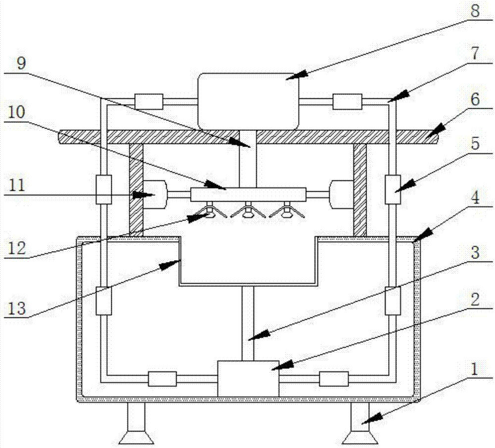 电视机面框生产模具冷却装置的制作方法