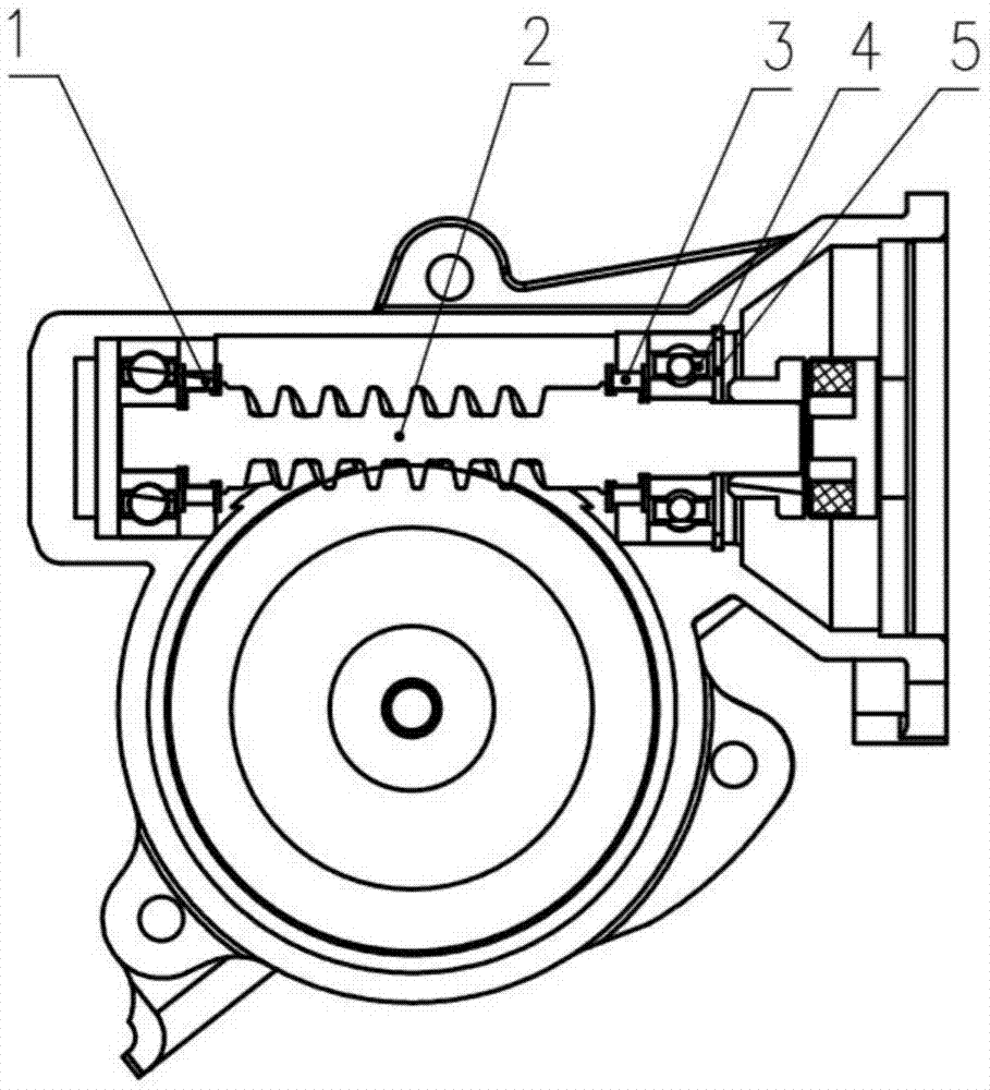 电动转向器用蜗杆轴向间隙预紧装置的制作方法