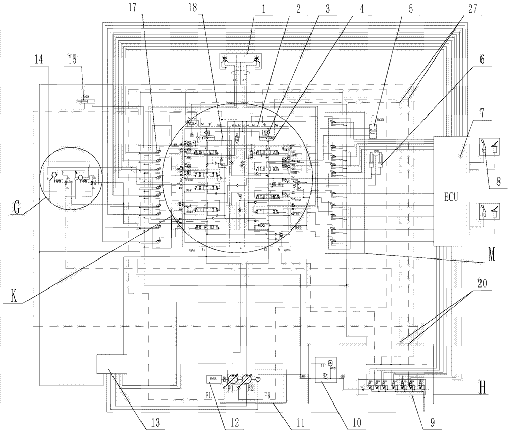 挖掘机电控负流量控制系统的制作方法