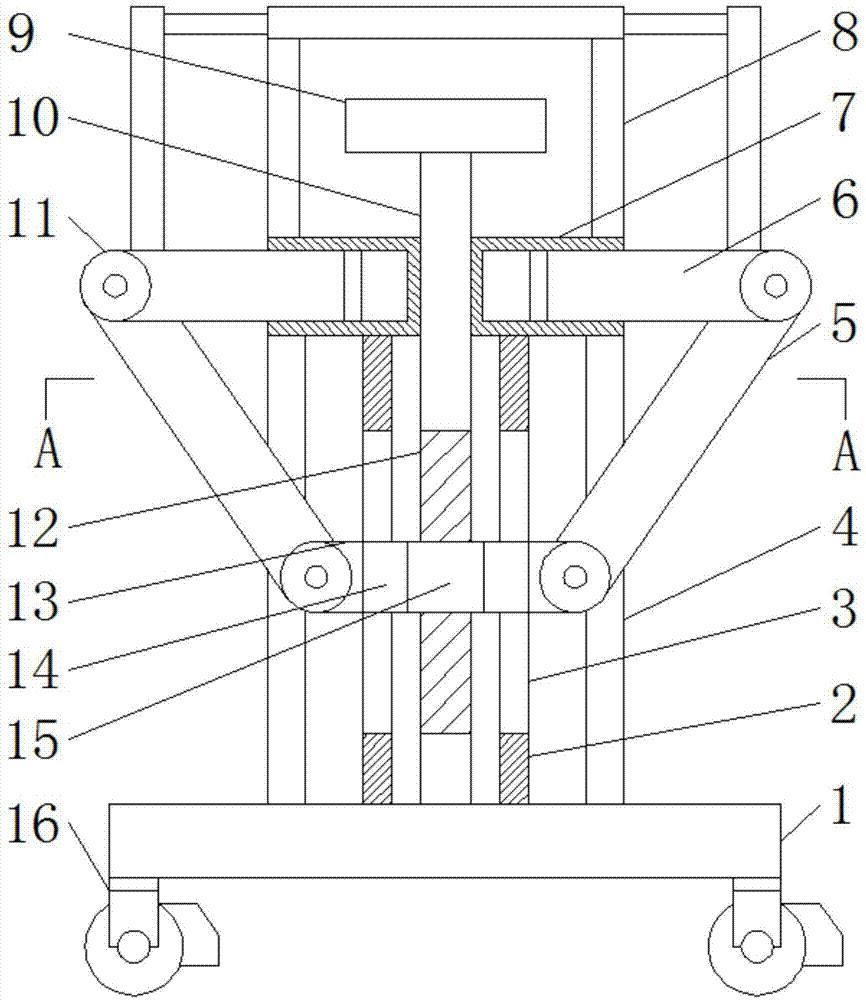 一种建筑施工用可伸缩式安全脚手架的制作方法