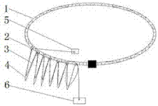 圆轨滑动式装船机溜筒电缆布置装置的制作方法