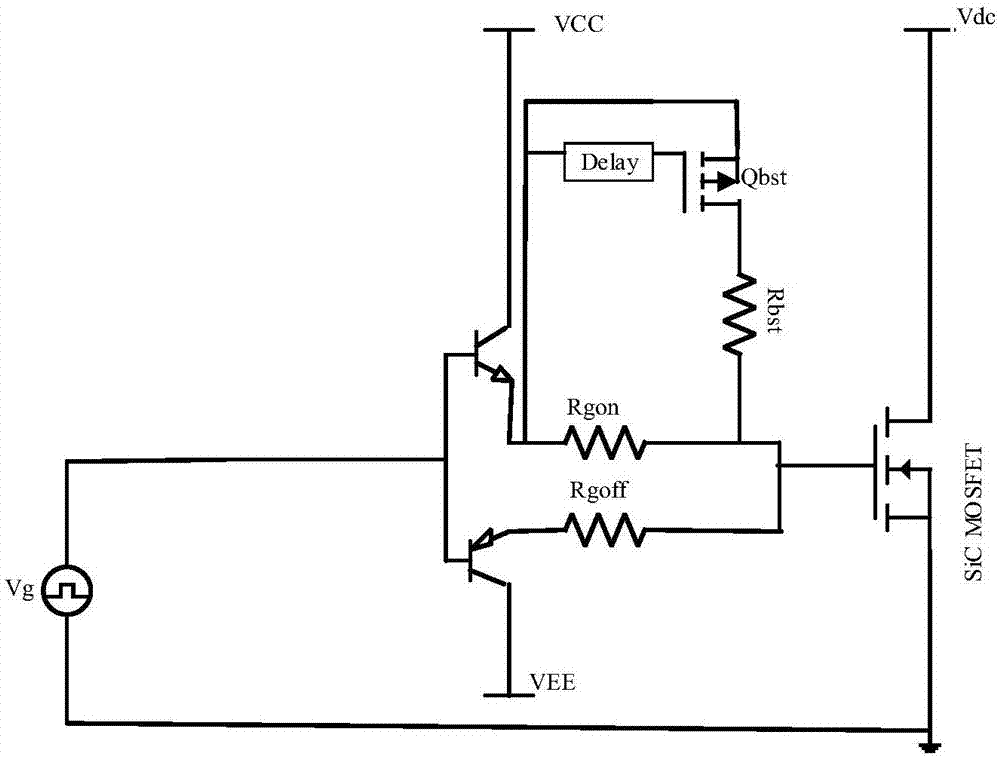 优化碳化硅MOSFET开通波形的开环驱动电路的制作方法