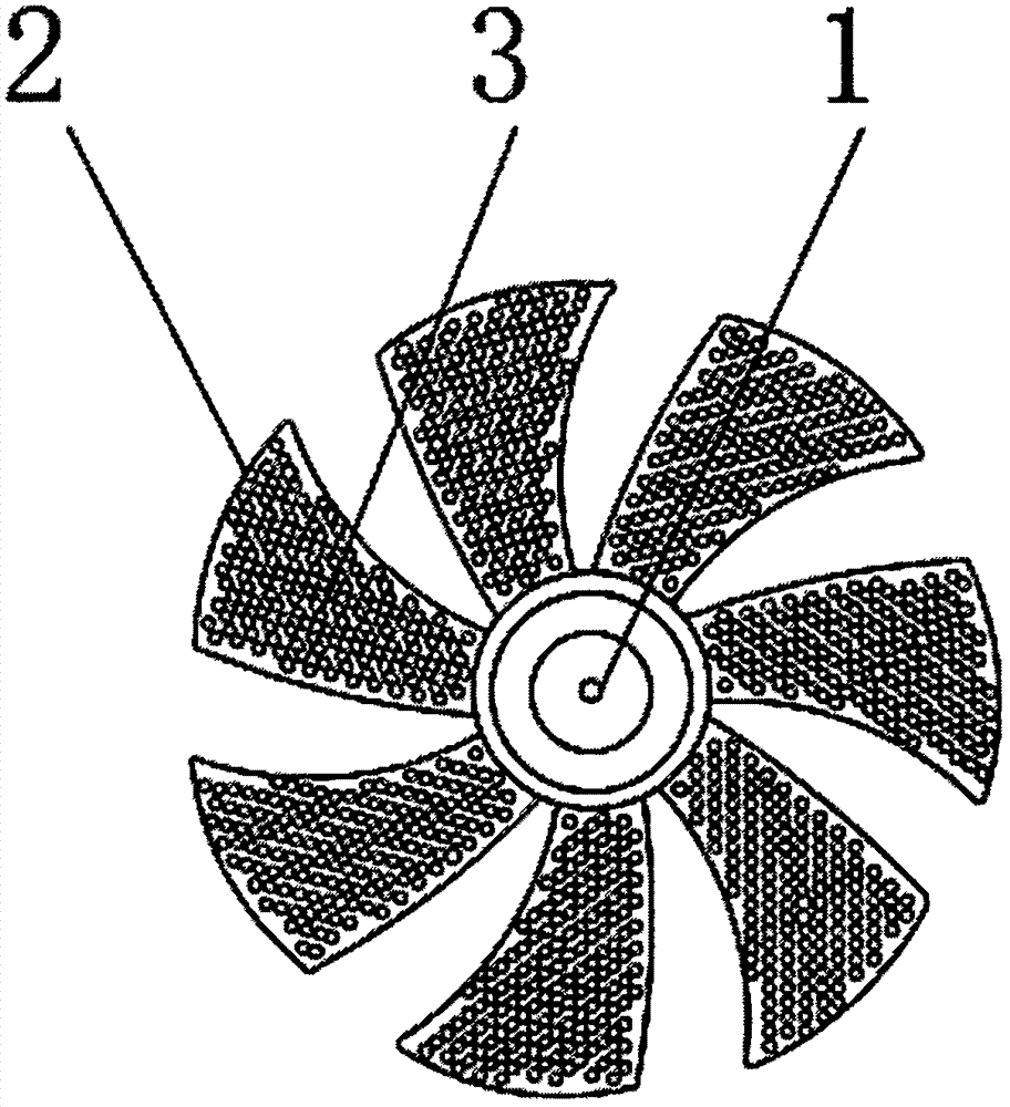 一种七叶静音风扇叶轮的制作方法