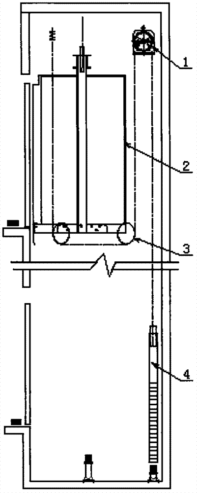 一种双下梁Y型结构形式的曳引电梯结构的制作方法