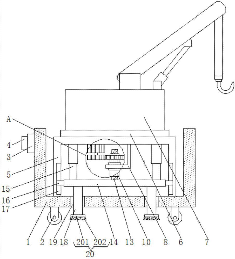 一种自动固定地面的移动式起重机的制作方法