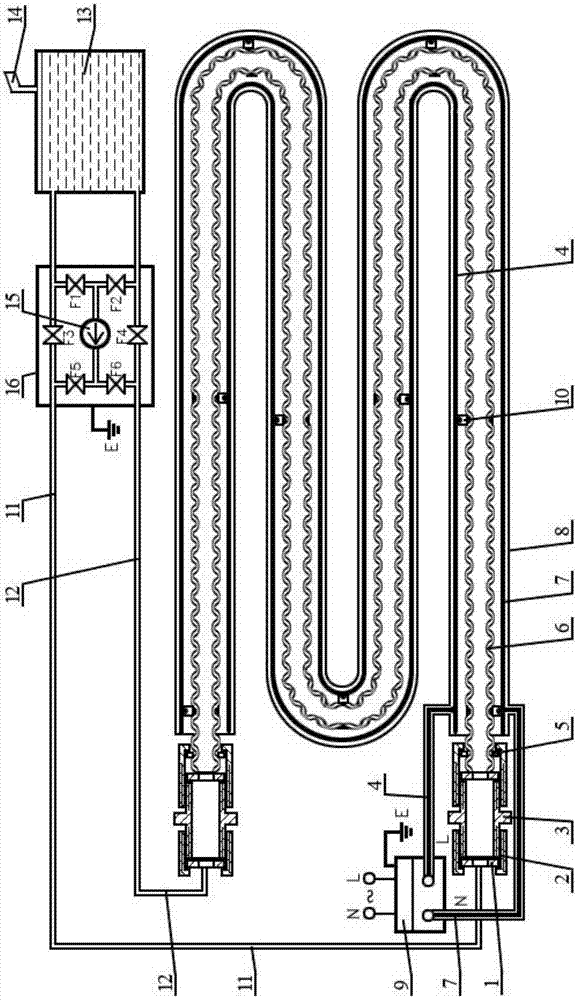 一种电热钢管复合保温塑胶管装置的制作方法