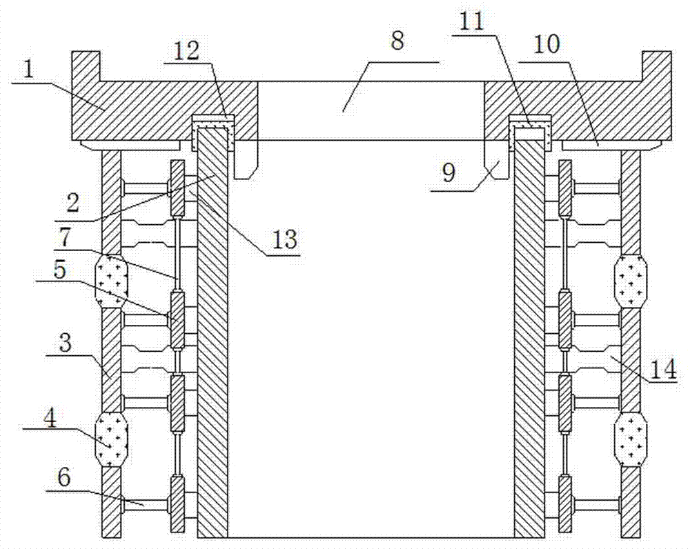 一种高强度塑料检查井用井筒结构的制作方法