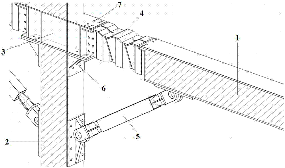 一种波形腹板工字钢半包混凝土组合框架结构的制作方法