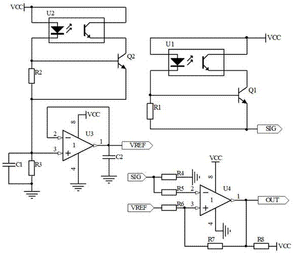 二线制光电风速传感器电路的制作方法