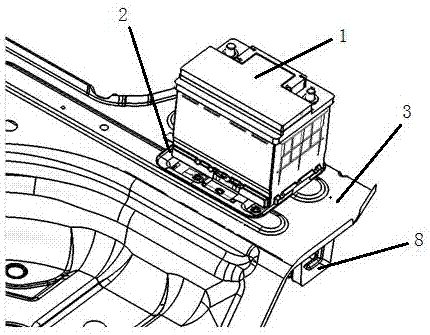 一种混合动力汽车蓄电池安装支架结构的制作方法
