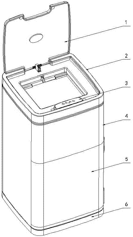 垃圾可压缩的下排式智能垃圾桶的制作方法