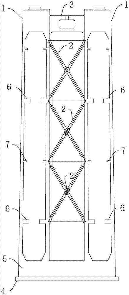 多重钢构件连接的双柱式超高刚架墩的制作方法