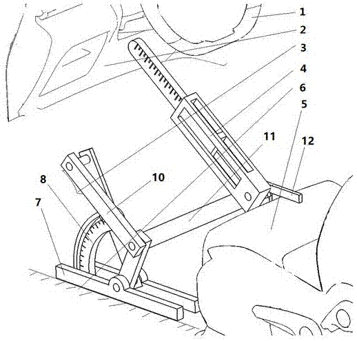 用于测量汽车座椅空间的人腿模拟测量工具的制作方法