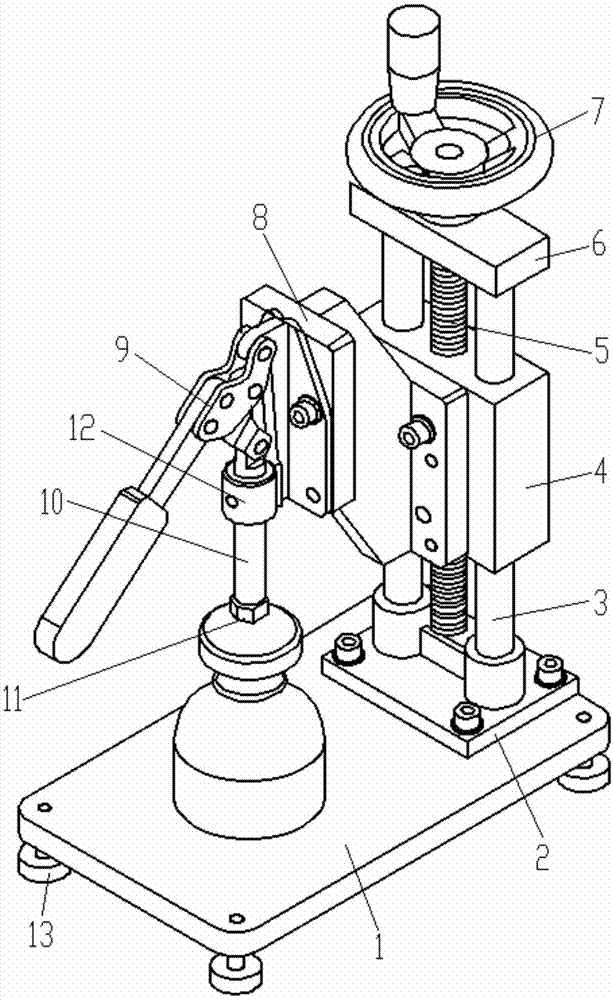 用于不同高度瓶子的瓶盖快速插入夹具的制作方法