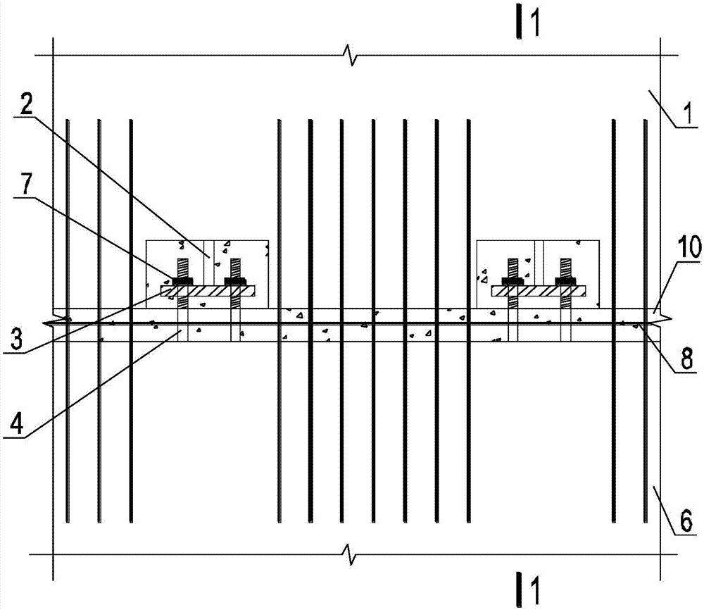 一种双面叠合型钢剪力墙竖向节点的连接构造的