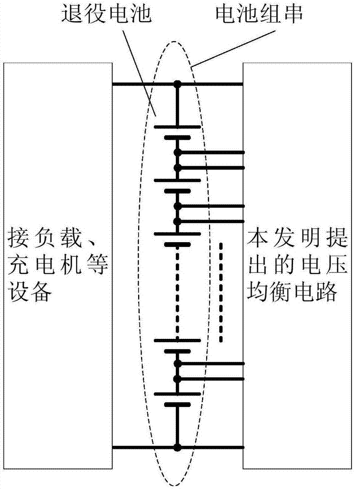 一种通信基站中退役电池电压均衡控制电路及方法与流程