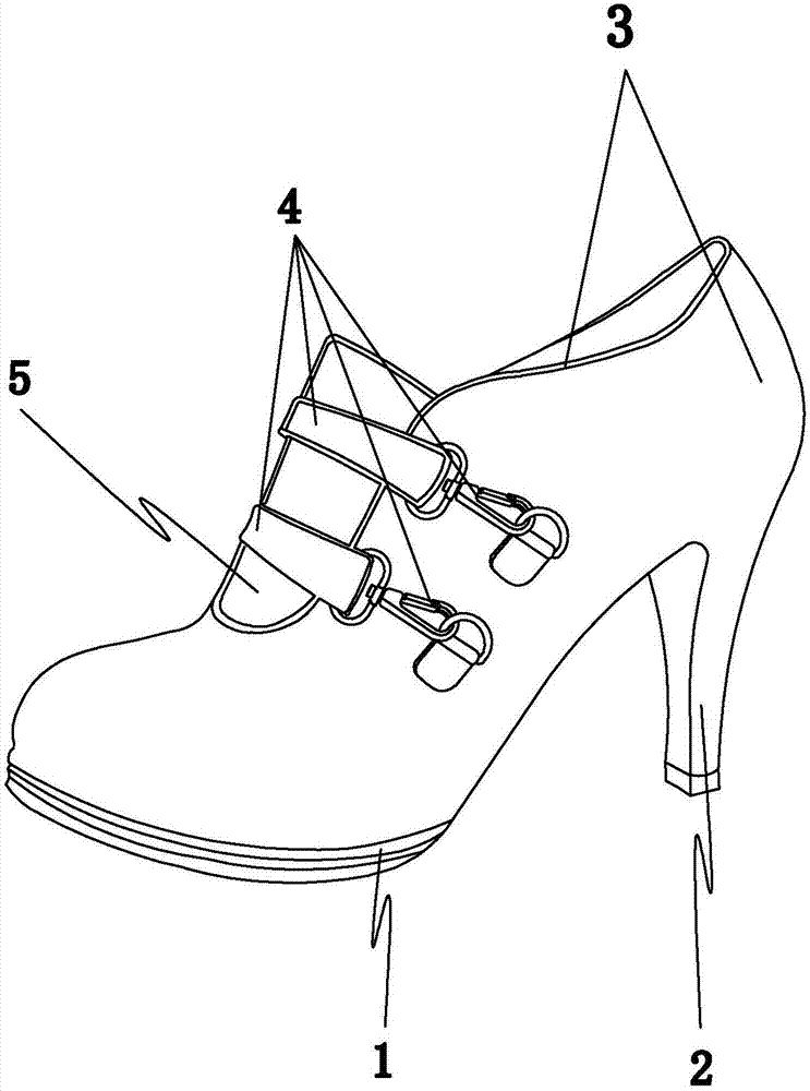 一种环扣式高跟鞋的制作方法