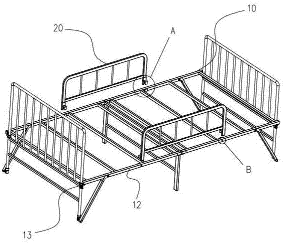 一种折叠床的护栏结构的制作方法