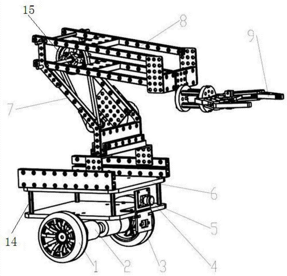 带机械手的两轮视觉机器人的制作方法