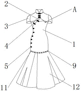 一种新式旗袍礼服的制作方法