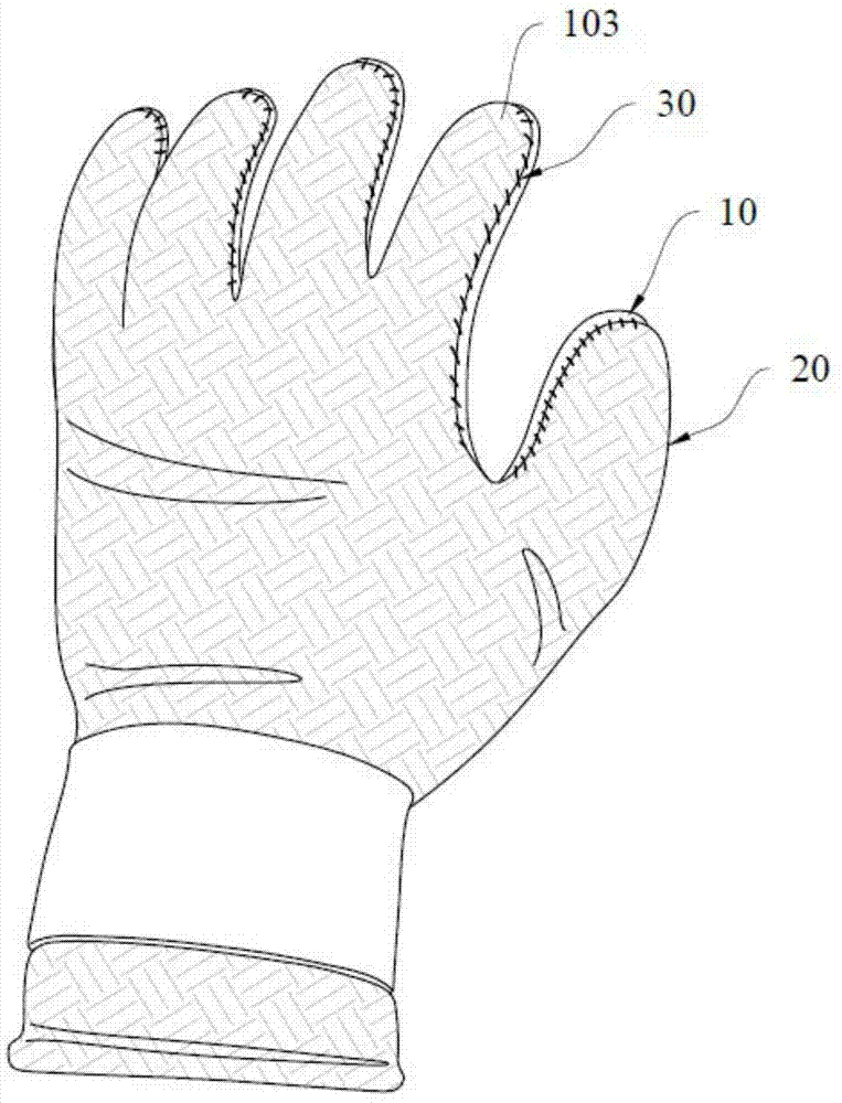 运动员用的立体防护手套的制作方法