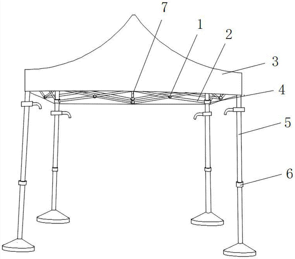 一种减震功能优异的摊位雨伞的制作方法