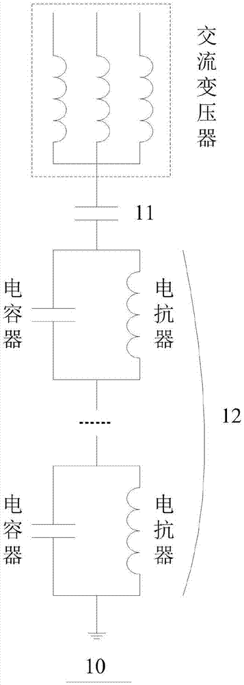 抑制交流变压器中性点直流电流以及交流电流的装置的制作方法