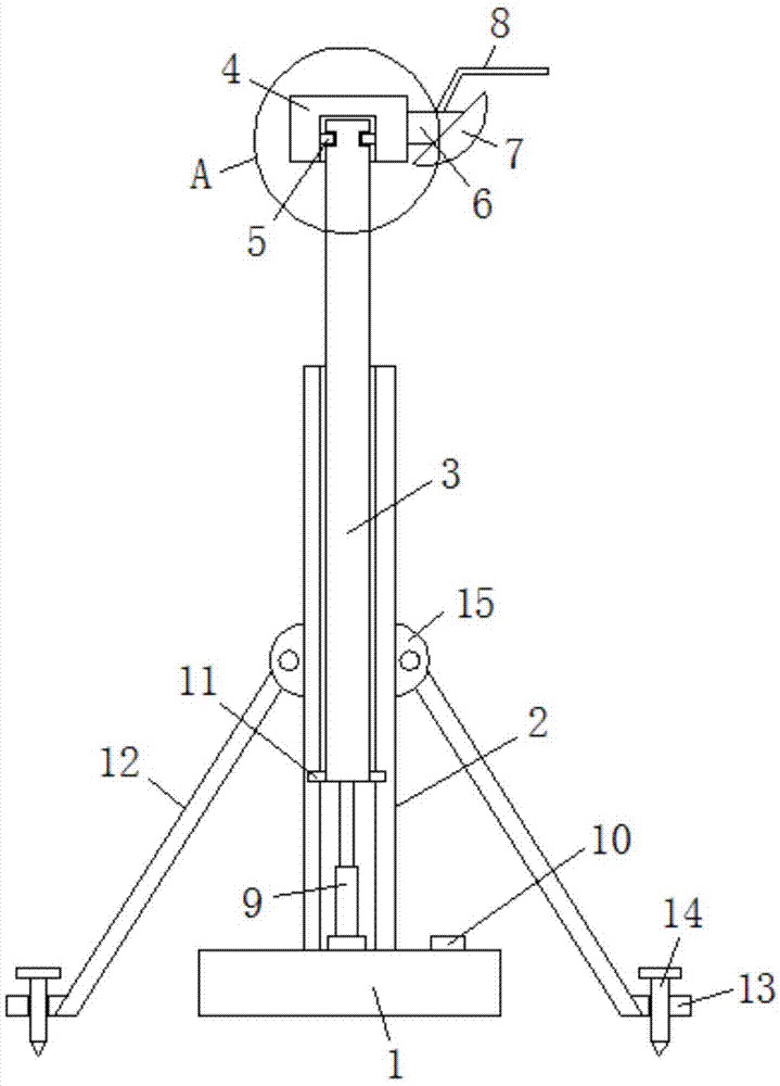 一种可调式多功能建筑工地用灯架的制作方法