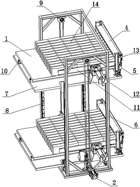 一种自动化分层堆码升降装框装置的制作方法