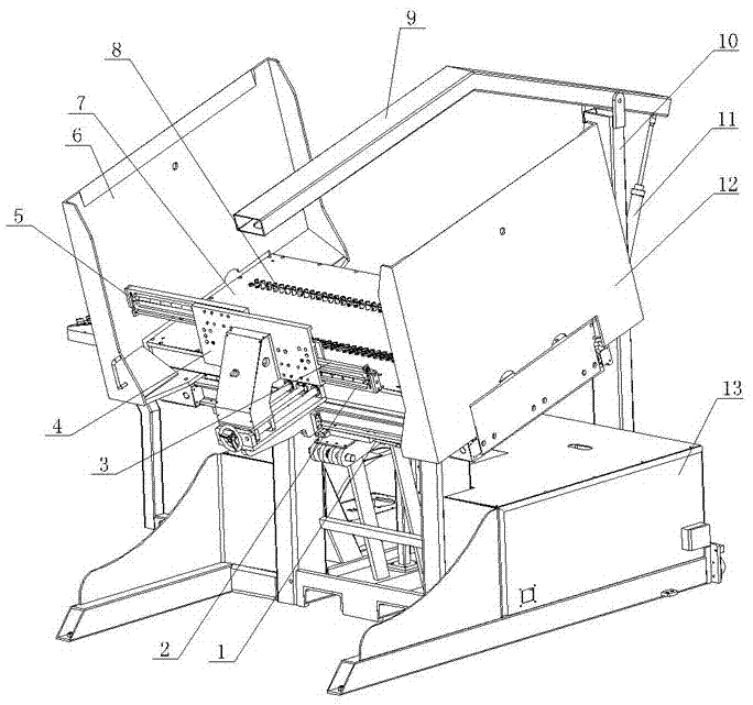带自动伸缩靠板的纸堆翻转机的制作方法