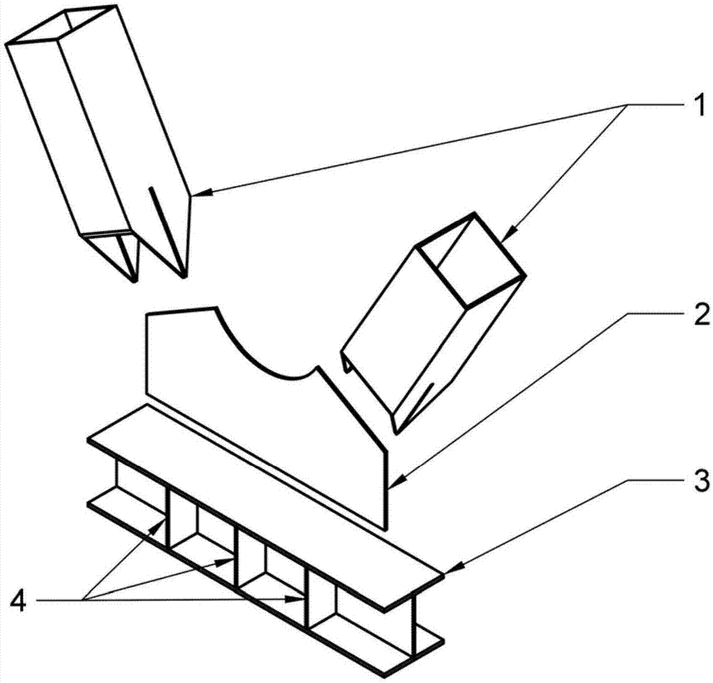 一种端部开斜口的钢管连接节点的制作方法
