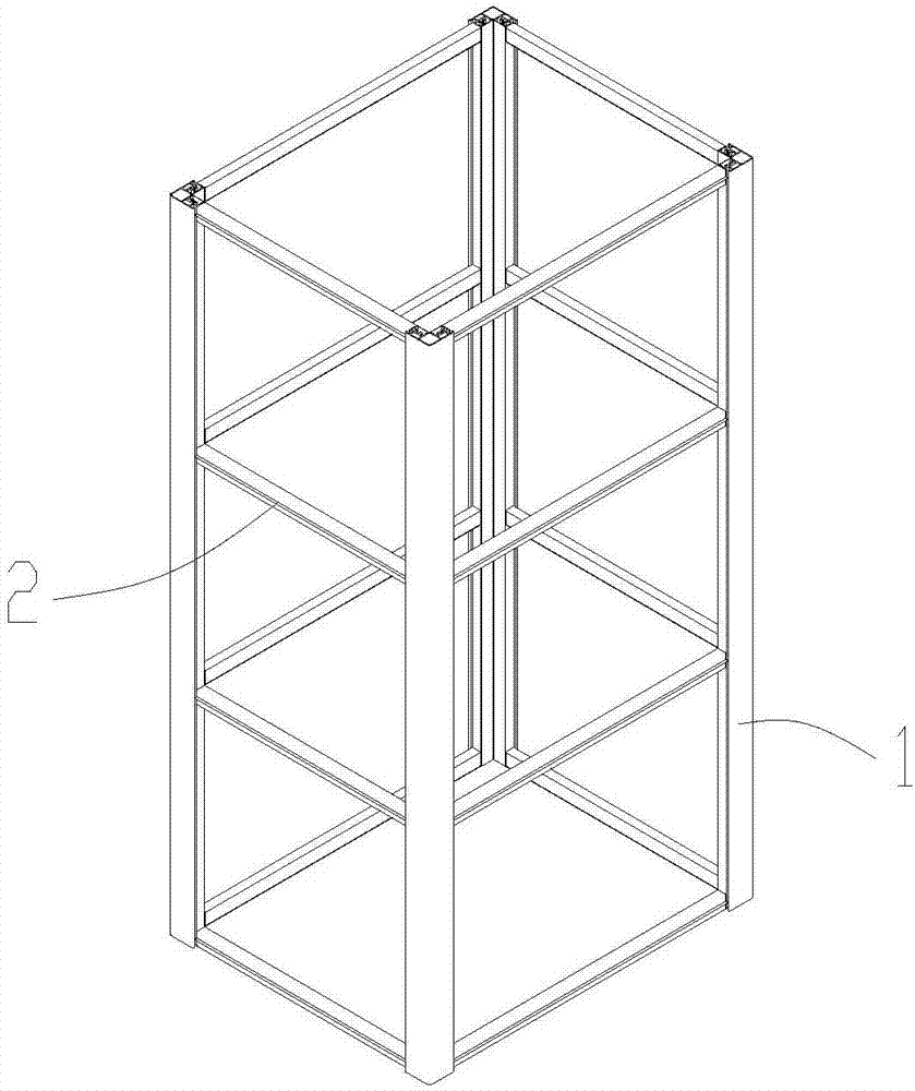 铝合金观光电梯井架的制作方法