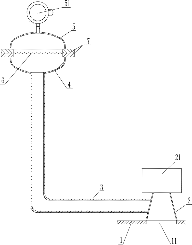 膜片式高温炉膛压力监测装置的制作方法