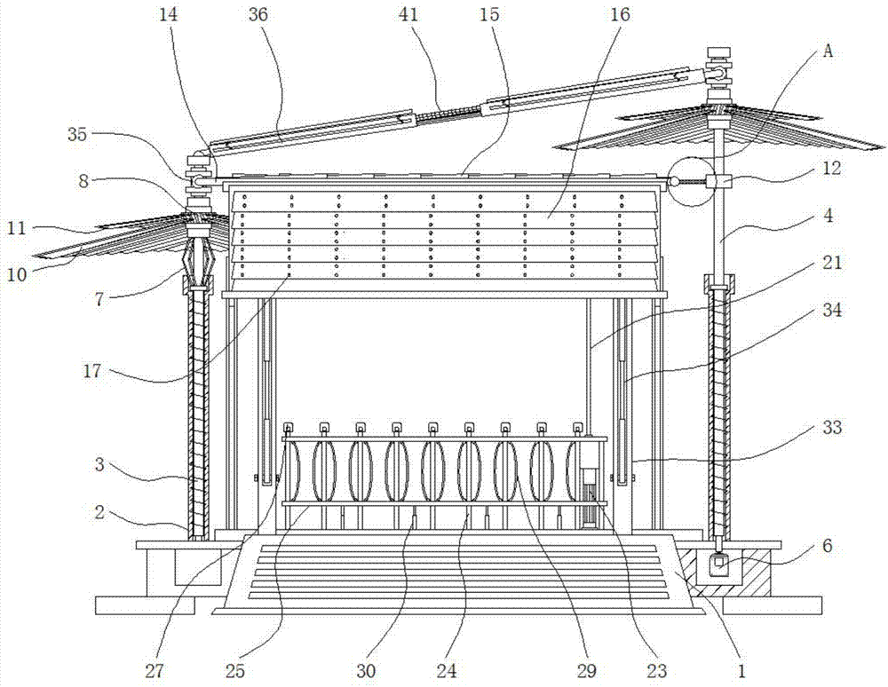 一种便于搭建的具有排水功能的室外停车遮阳棚的制作方法