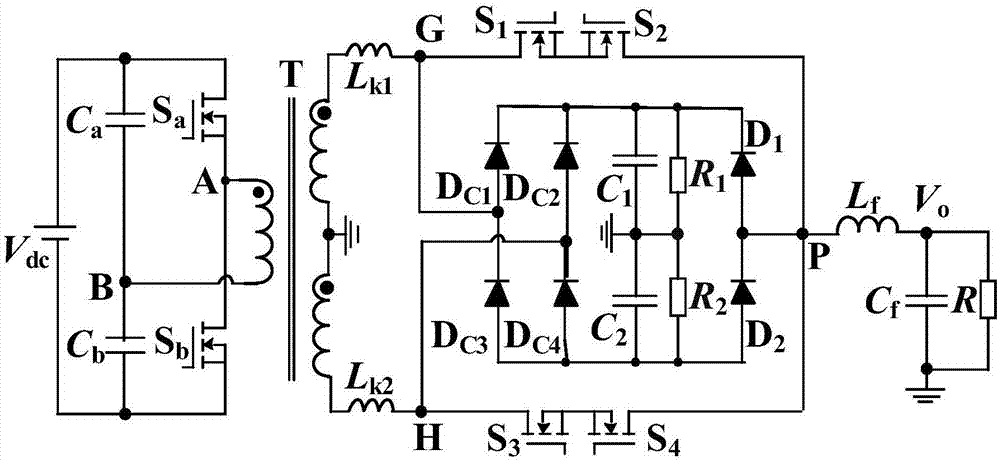 一种半桥有源钳位高频链单级逆变电路的制作方法