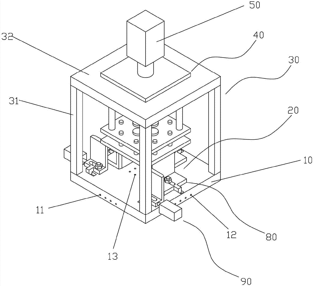 一种带有可调定位装置的包装盒压盒机的制作方法