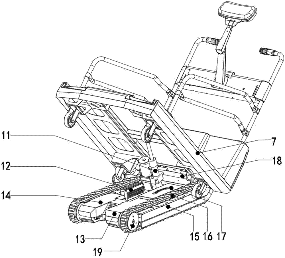 一种平台式履带爬楼车及自动调平方法与流程