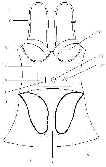 一种女士泳裙的制作方法